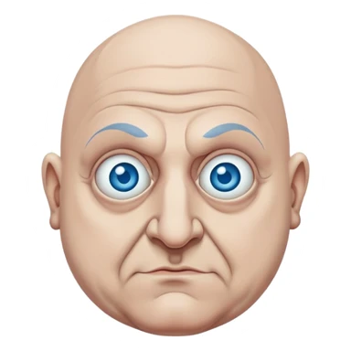 uncle fester with blue eyes  sticker