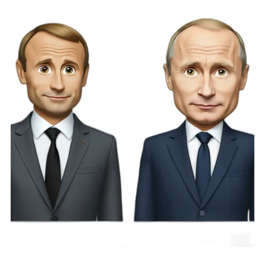 vladimir putin avec emmanuel macron sticker