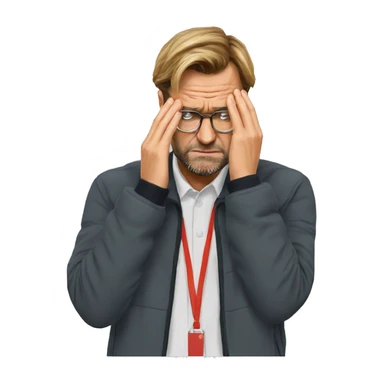 Jurgen Klopp facepalm emoji sticker