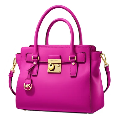Realistic bright  magenta Michael kors satchel purse. sticker