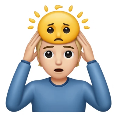 Shocked faint backwards with back of hand on forehead sticker