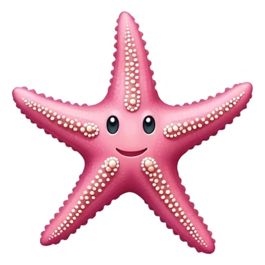 Pink and beige starfish sticker