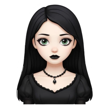 Gothic girl sticker