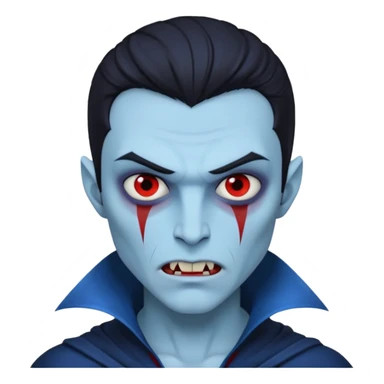 blue skined vampire man sticker