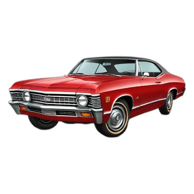 1967 Chevrolet Impala red sticker