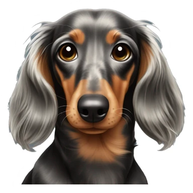 Dachshund dapple with long hair sticker