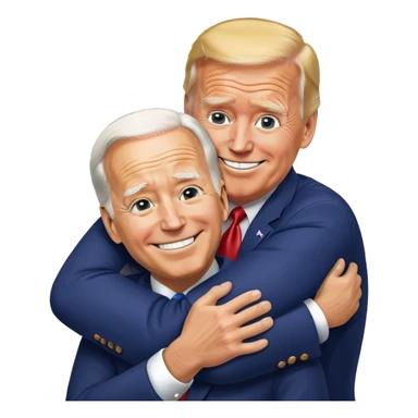 Biden hugging Trump sticker