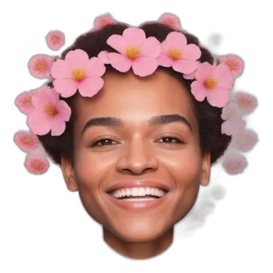 Cœur en fleurs de cerisier sticker