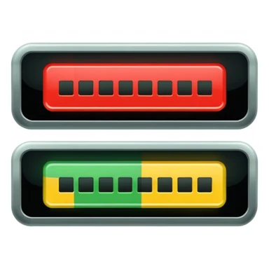 Video game health bar indicator sticker