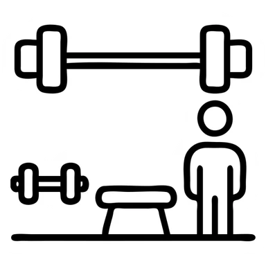 minimalist gym icon sticker