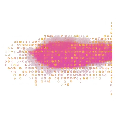 pink and yellow gradient color text “XOXO” sticker