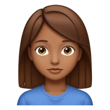 Sou uma rapariga,  morena, cabelo liso, castanho, comprido ,baixa  sticker