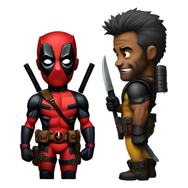 Deadpool wolverine sticker