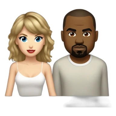 Taylor swift vs kanye west sticker