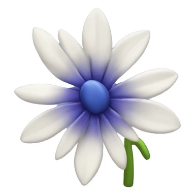 una flor azul con espinas sticker