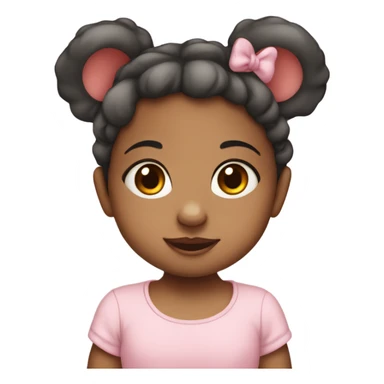 Baby girl infant with mouse ears  sticker