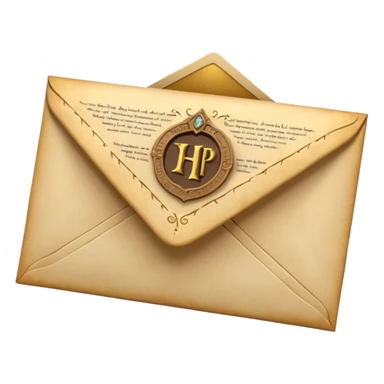 “3D emoji of a magical envelope, Harry Potter style, Hogwarts letter, fantasy magic, soft glow, cinematic lighting, high detail” sticker