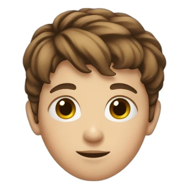 Big forheaded kid with short brown hair sticker