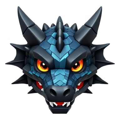 Minecraft black dragon head sticker