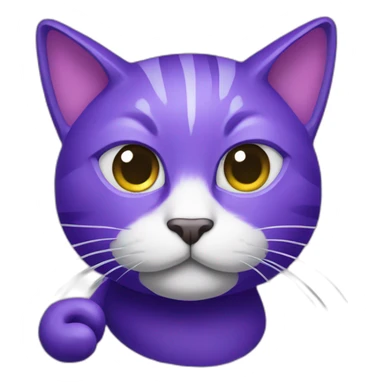Purple cat twitch streamer sticker