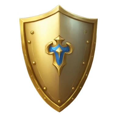 golden legendary paladin shield sticker