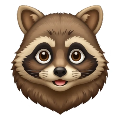  racoon holding a human mustache sticker