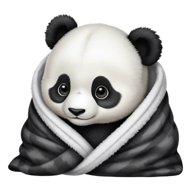 Baby Panda cozy in blanket  sticker
