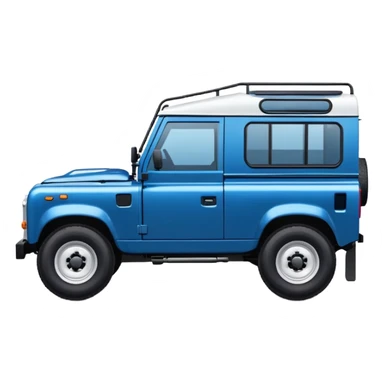 blue land rover side view sticker