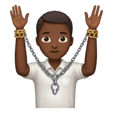 Black person picking cotton with chains around his hand and neck  sticker