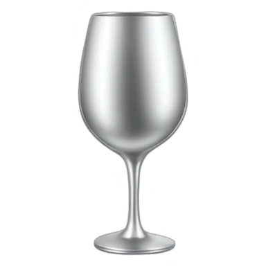 A reflective, crinkled silver or foil hides a wine glass shape, like a stemmed wine glass sticker