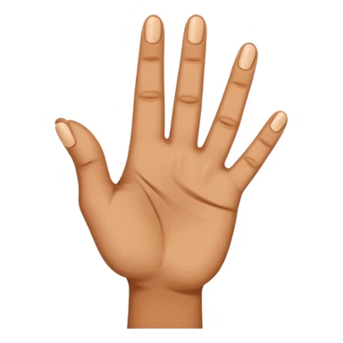 Fingering hand emoji where the first and fourth finger are folded down, second and third finger are extended together touching each other  sticker