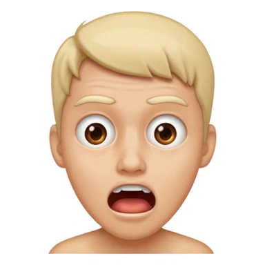 Super shocked face jaw dropped sticker