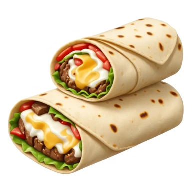 Steak and mozzarella cheese burrito  sticker