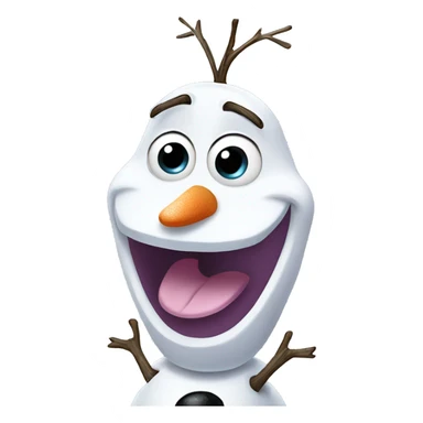 Olaf from frozen pink  sticker
