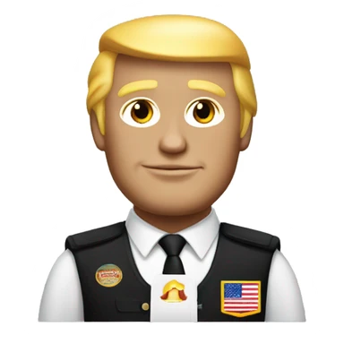 Donald Trump in McDonald’s uniform  sticker
