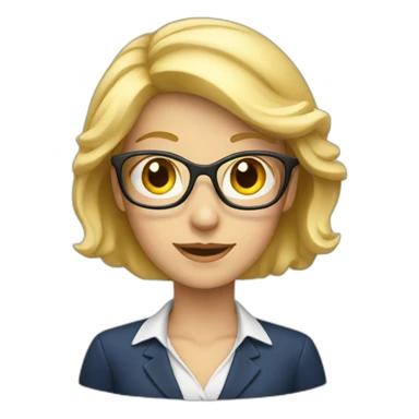 A blond French teacher woman. sticker