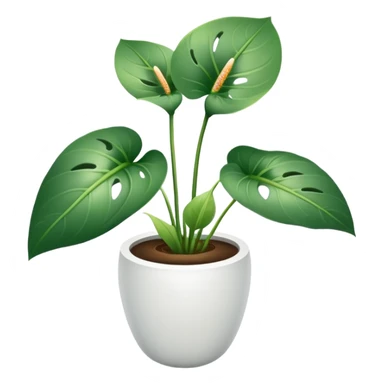 white anthurium sticker