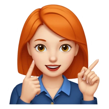 shy smirking face biting pointer finger sticker