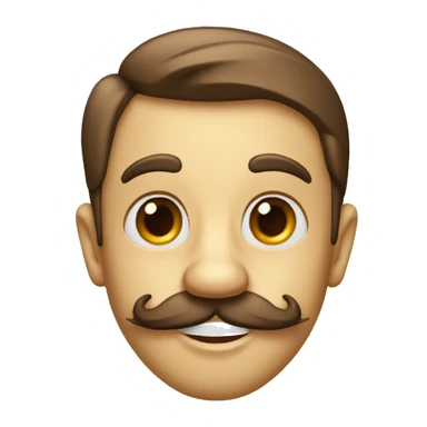 Pinocchio with a long nose and mustache sticker