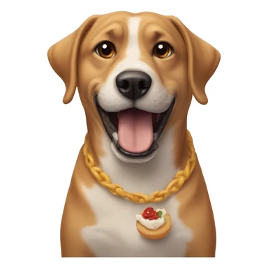 a dog eat jaja sticker