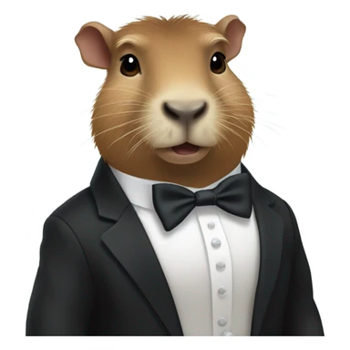 Capybara in tuxedo sticker