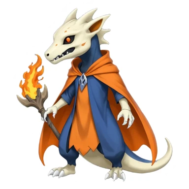 Nebulae Gothic Spooky Marowak-Salandit-Cubone-Duskull-Noibat-Fakémon-hybrid-creature (full body)  sticker