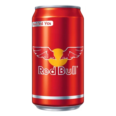 a red bull can that says girlfriend gives you wings sticker