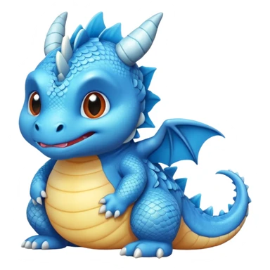 fat choncc baby blue dragon sticker