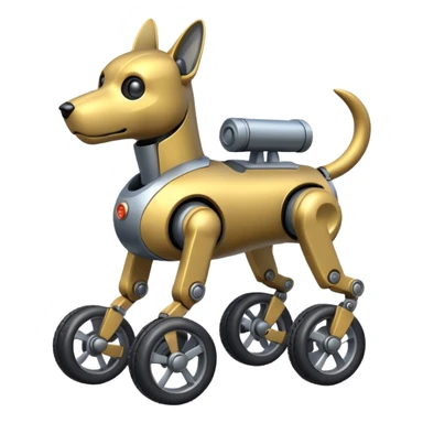 Military Robot dog with wheels  sticker