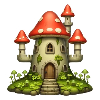 gloomy mushroom castle sticker