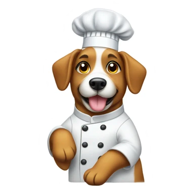 Dog as chef in wheelchair sticker