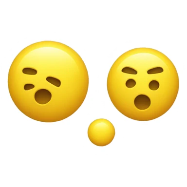 two yellow balls and one yellow cylinder coming out of the sticker