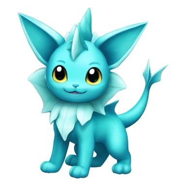 Kawaii Vaporeon full body sticker