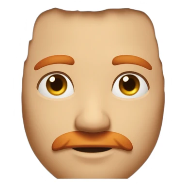 red hair man squinting eyes sticker